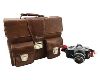 Leather Marsand Case & Nikko Camera Equipment