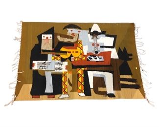 Vintage Pablo Picasso 3 Musicians Tapestry