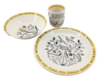 3pc. Vintage Norway Daily Bread Porcelain Dishes