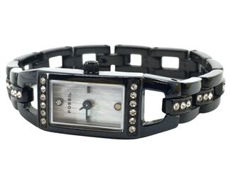 Women's Black Fossil Watch