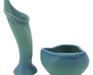 2pc Original Signed Van Briggle Pottery