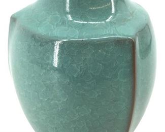 Signed R. Ferrell Blue Ceramic Pottery