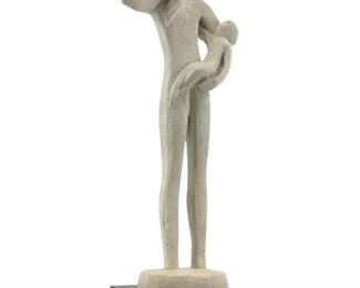 1985 Signed Fisher Abstract Father & Children Art