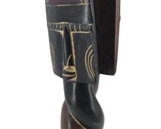 Vintage Hand Carved Wooden African Sculpture