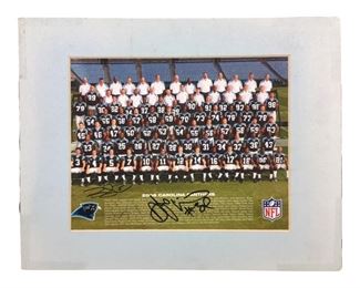 Signed 2008 NFL Carolina Panthers Photograph