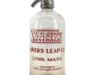 Vintage Varsity Lovers Leap Co. Selzter Bottle