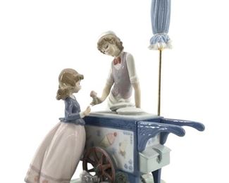 Lladro Porcelain "Ice Cream Vendor" Sculpture