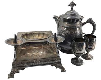 4pc. Vintage Silver Plated Serving Set