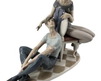 Lladro "Dancers Resting" Porcelain Sculpture