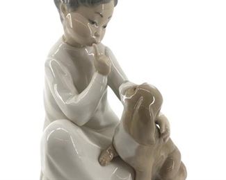 Vintage Lladro "Shh Quiet" Porcelain Sculpture