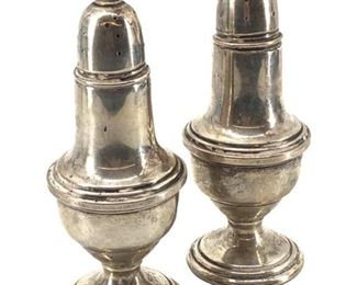 Vintage Sterling Silver Salt & Pepper Shakers 91g