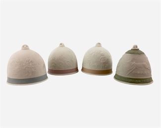 4pc. Vintage Lladro Porcelain Seasons Bells