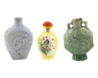 3pc. Vintage Snuff Bottles