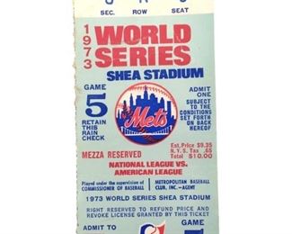 1973 World Series Shea New York Mets Game Ticket