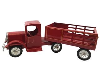 Vintage Metal Toy Red Truck