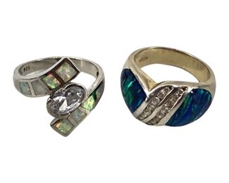 2pc. Vintage Sterling Silver Estate Rings