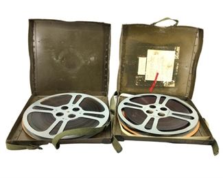 2pc Rochester Navy Film Reels in Fiberbilt Case