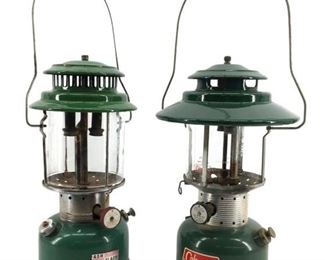 Vintage Coleman/Ash Flash Green Gas Lanterns