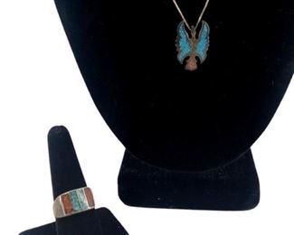 2pc. Sterling Silver Native American Jewelry