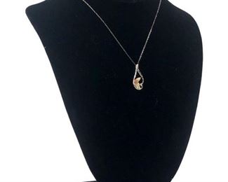 Vintage 12k Gold & Sterling Silver Necklace