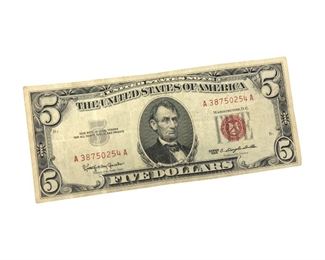 Rare 1963 Red Stamp Five Dollar Bill