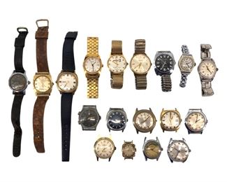 18pc. Vintage Assorted Watches & Watch Faces