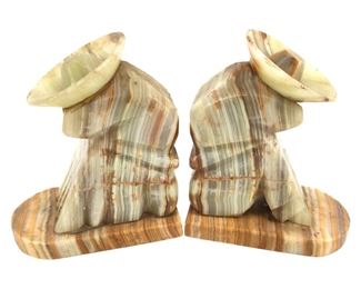 Vintage Jasper Desperado Onyx Mexican Bookends