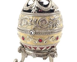 Vintage Decorative Music Box Egg