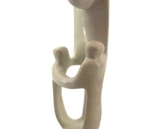 Abstract Family Soapstone Sculpture