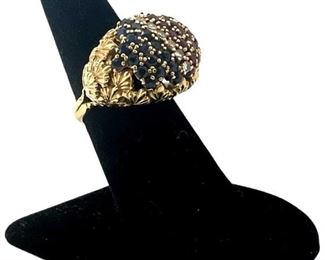 14K Gold/ Diamond/ Sapphire/Ruby Ladies Ring