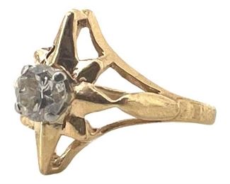 14K Gold/ Diamond Ladies North Star Ring