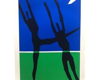 Signed Blocked Kick Sidney Jonas BudnickLithograph