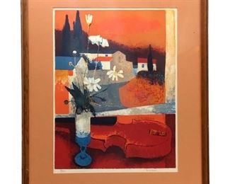 Signed Pierre Bisiaux Lithograph