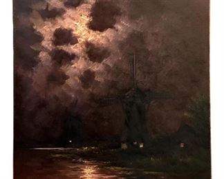 Signed Selhorst Ocean Landscape Oil on Canvas