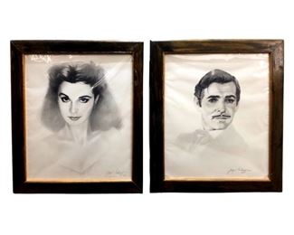 2pc. Gary Saderup Portrait Prints