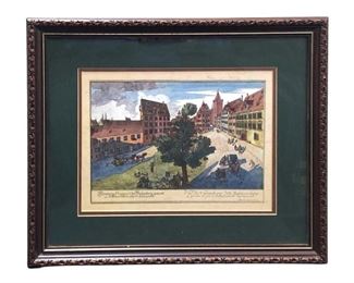 Antique Nuremberg Delsenbach Fecit Lithograph