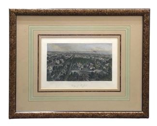 1873 W. Wellstood City of Buffalo Colored Etching