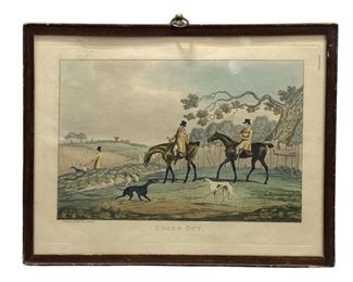 Old "Going Out" Colored Etching by Allcen