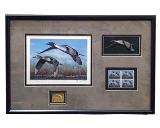 Signed Peter Mathios Print & Stamp Collection