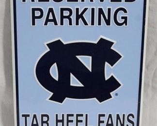 2551 - UNC Tarheels "Fan Parking" metal sign 12 x 8
