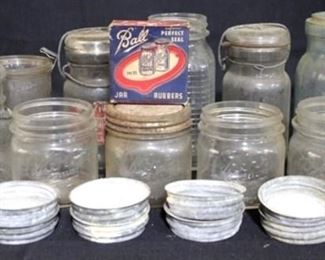 2577 - Assorted Mason jars & lids
