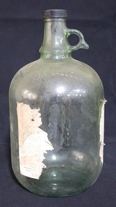 2580 - Vintage one gallon glass jug 12"
