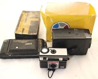 2598x - Group vintage cameras, etc
