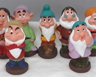 2665 - Seven Dwarves rubber figures 5 1/2"
