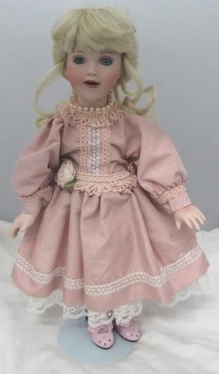 2769 - T C 1998 Phyllis Wright Porcelain doll - 15"

