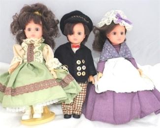 2772 - 3 Piece vintage World doll lot - 9"
