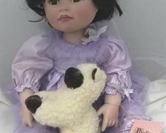 2778 - Paradise Galleries Porcelain doll with sheep - 16"
