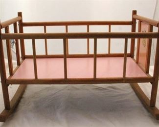 2851 - Wood Doll Crib - 23 x 19 x 15
