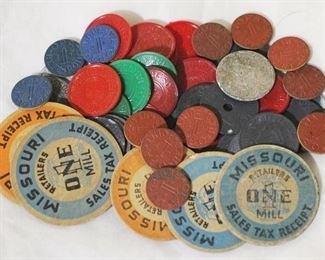 2858 - Lot of ASsorted Vintage Tax Tokens
