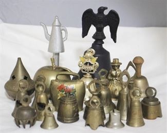 2878 - Lot of Assorted Brass Bells & More
